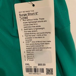 *Brand New Never Worn* Lululemon Shorts